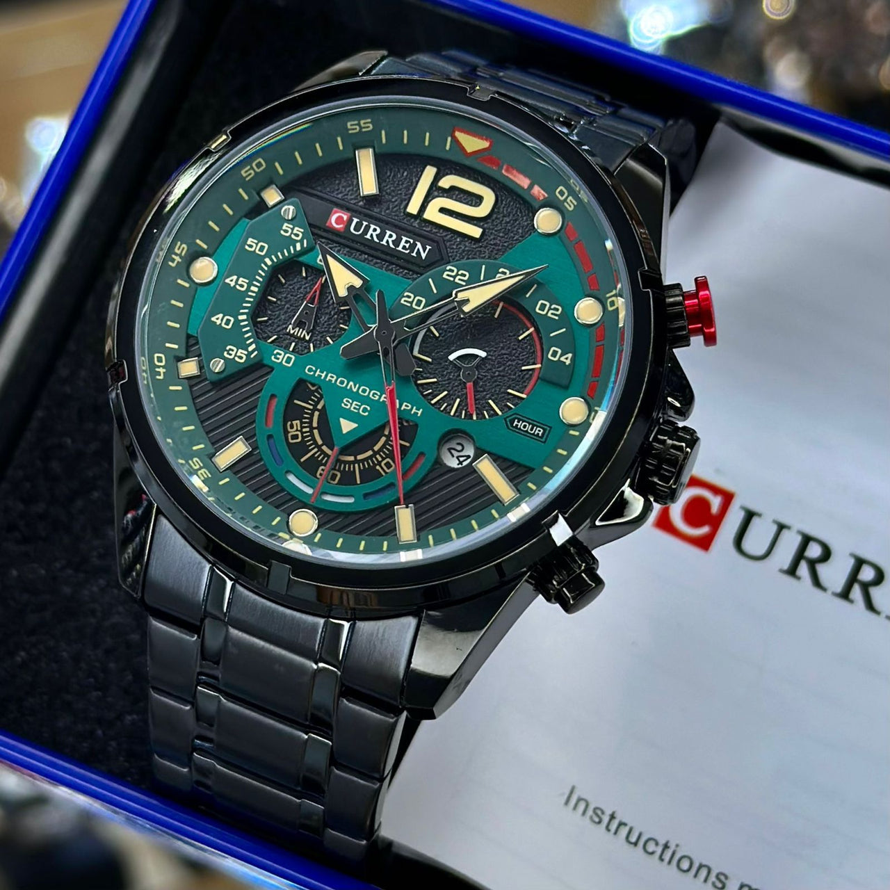 CURREN 8395 NEGRO/VERDE